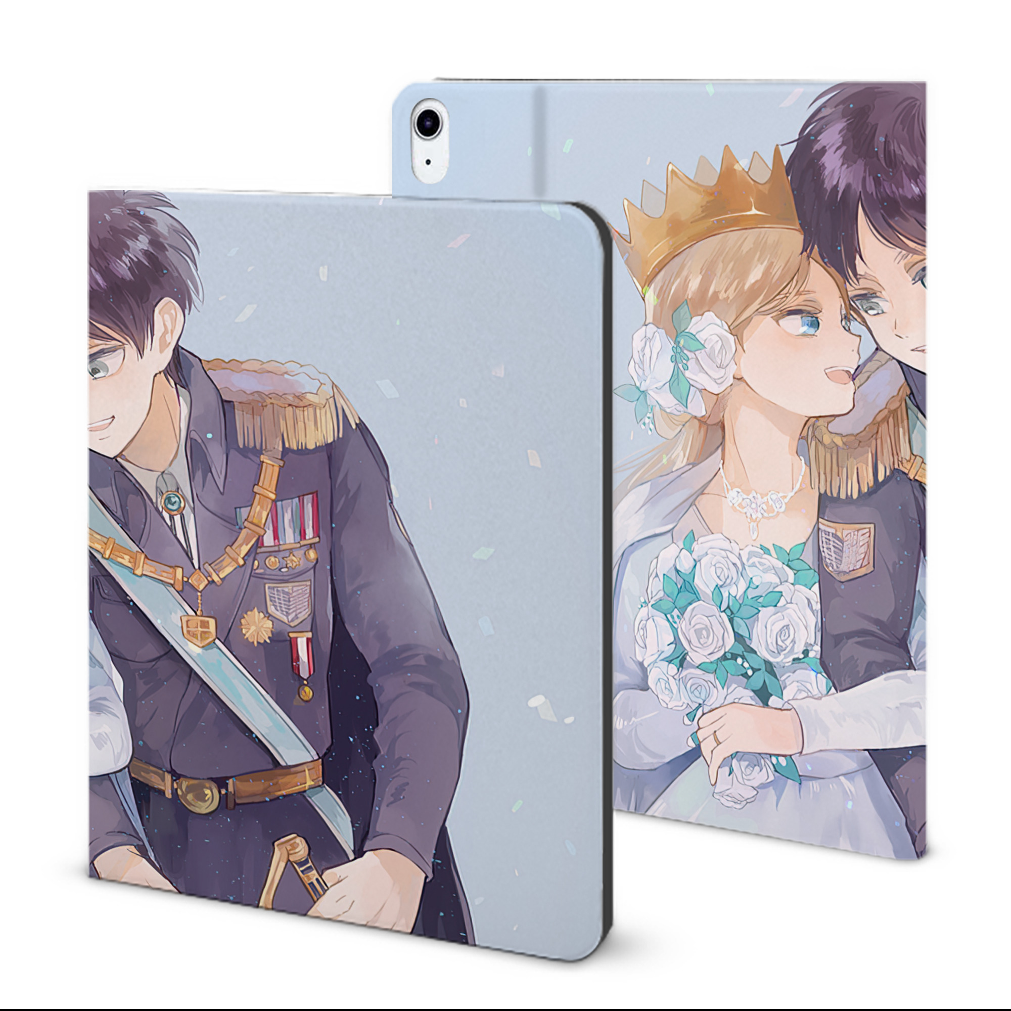 （画像用） 進撃の巨人 Attack on Titan IPad ケース ブック型 PUレザー TPU 耐衝撃 軽量 薄型 ペン収納なし 全面保護 IPad 各モデル対応